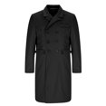 thumbnail image 5 of qolati Mens Trench Coat Classic Fit Mid Long Double Breasted Slim Fit Peacoat Notched Lapel Collar Winter Business Overcoat, 5 of 7