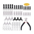 thumbnail image 3 of Yuarrent Kit de reparación de cabezales de repuesto con cremallera, 85 Uds., con alicates de instalación, bolsas, chaquetas, herramienta de ropa, De coser Yuarrent HA020267-00, 3 of 6