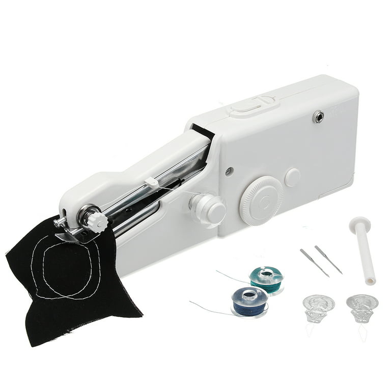 Buy MOSTSHOP Handheld Sewing Machine Portable Heavy Duty Mini Manual Sewing  Machine for Jeans Clothes Fabrics, Cordless Stitching Machine for  Beginners, DIY Needlework Handy Stitch Quick Repair tool Online at Best  Prices