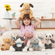 MaoGoLan 8-Packs 12.6 Soft Bulk Stuffed Animals Assorted Animals Plush Toy Set with Teddy Bear, Monkey, Panda, Bunnies,Dog, Cat
