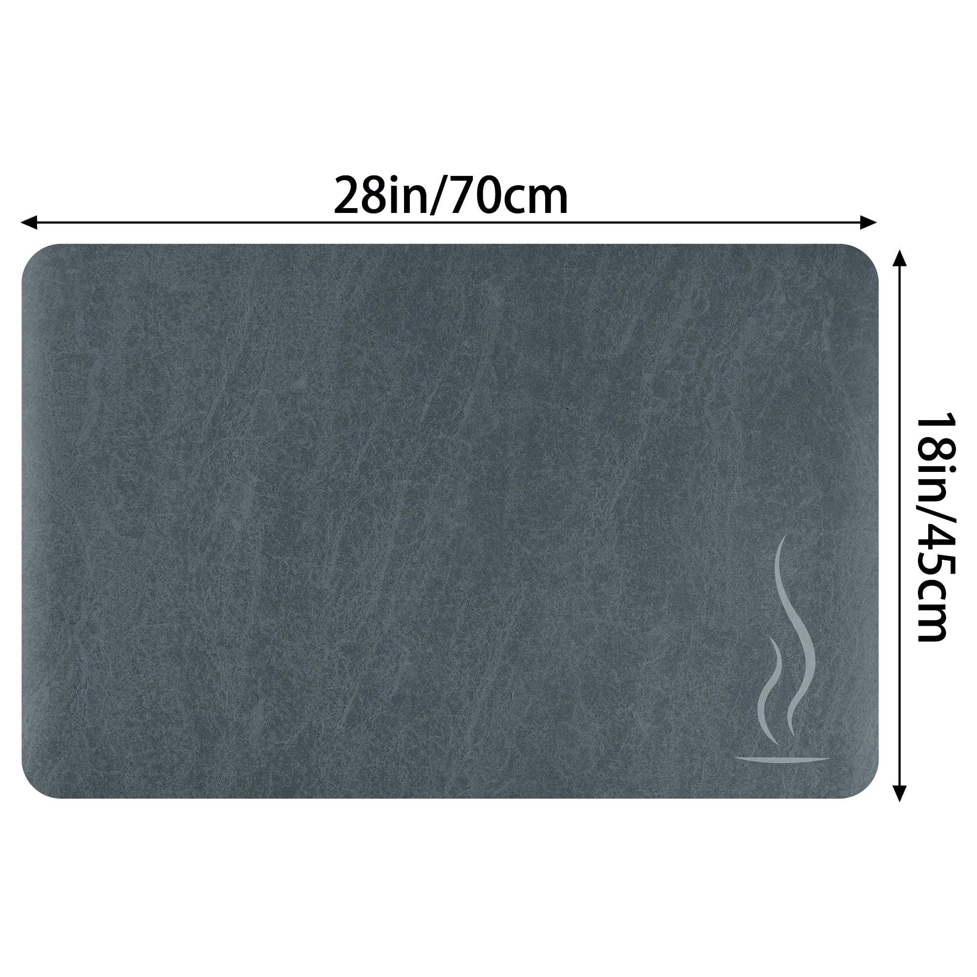 Unique Bargains Anti Slip Kitchen Mat Cushioned Waterproof Kitchen Mats Navy Blue 18"x28"