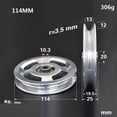 thumbnail image 3 of 2x Ruedas de Polea de Aleación U Groove Home Fitness Polea Cable Machine DIY 114 Mm Cola Rueda de polea de repuesto, 3 of 8