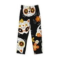 thumbnail image 4 of Balery Men'S Cat Skulls And Flowers Pants,Sleepwear Pants,Pajama Pants,Pj Bottoms Drawstring And Pockets-Small, 4 of 9