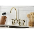 thumbnail image 3 of Kingston Brass KS7792TXBS French Country Bridge Kitchen Faucet with Brass Side Sprayer, Polished Brass, 3 of 8