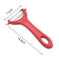 thumbnail image 6 of Opvise 2Pcs Fruit Peelers Anti-slip Easy to Store Convenient Hanging Ring Comfortable Grip Quick Peeling Stainless Steel Vegetable Potato Carrot Peel Remove Tools Home Supply Red, 6 of 8