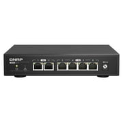 QNAP QSW-2104-2T-A-US 6-Port 10GbE & 2.5GbE Plug & Play unmanaged Network Switch