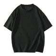 thumbnail image 1 of Men's Summer Oversized Cotton Shirt - Solid Color, Short Sleeve - Round Shoulder Design - M-XXXXL Sizes - Casual/Party Wear, 1 of 4