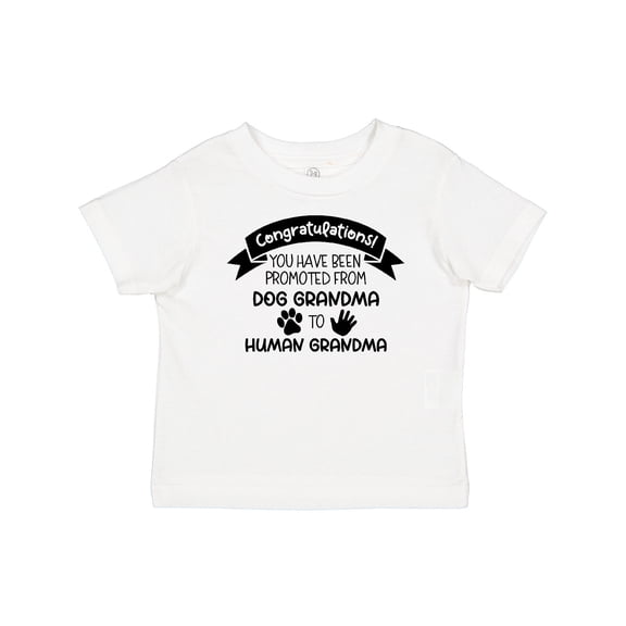 Inktastic Congratulations Promoted from Dog Grandma to Human Grandma Girls Baby T-Shirt