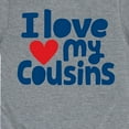 thumbnail image 3 of Instant Message - I Love My Cousins - Toddler And Youth Short Sleeve Graphic T-Shirt, 3 of 6