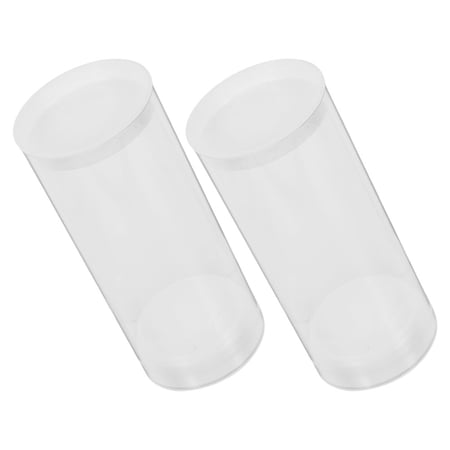 WORGEOUS 2 Pcs Badminton Storage Tube 15.50X6.60X6.60CM Transparent