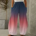 thumbnail image 2 of Dyegold Wide Leg Trouser Pants For Women Ombre Tie Dye Elastic Waist Palazzo Pants Plus Size Straight Long Pant With Pockets, 2 of 5