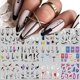 thumbnail image 4 of Rayas de colores Líneas Nail Art Stickers Arco iris Geométrico Transferencia de agua Calcomanías para uñas Nail Art Sliders Verano para decoración de uñas Diseños de marcas de agua Accesorios Suminis JAMW Sencillez, 4 of 5