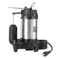 thumbnail image 4 of KFFKFF Submersible Sump Pump, 0.75 HP 5000GPH Flow, Durable Cast Iron and Stainless Steel Construction, 28 ft Lift and 10 ft Cord, Includes Auto Float Switch for Basement and Farm Drainage, 4 of 9