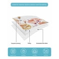 thumbnail image 5 of Quilts Twin XL Size, Orange Spring Floral Soft Comforter Bedding Set for Bed, Summer Botanical Watercolor Flower Lightweight Quilted Bedspread with Pillow Cover(2 Pieces) for All Season, 68x98 Inch, 5 of 6