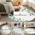 thumbnail image 6 of Eucalyptus Large Area Rugs for Bedroom Living Room, Soft Non Slip Carpet Bedside Rug, Sage Green Vines Branch Watercolor Plant Round Floor Cover Kitchen Accent Rug 3.3' for Dining Room/Office, 6 of 9