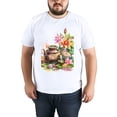 thumbnail image 4 of Men's Graphic TeeFlowers Letter Print T-Shirts Round Neck Short Sleeves Sizes XS-5XL Summer Daily Casual Tops, 4 of 5