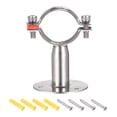thumbnail image 2 of Uxcell 304 Stainless Steel Wall Mount Ceiling Mount Pipe Support Clamp for 48-51mm Pipe, 2 of 5