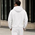 thumbnail image 4 of Men's Full Zip Hoodie Long Sleeve Casual Sweatshirt with Chest Pocket Drawstring Soft Fall Zip Up Hoodie, 4 of 6