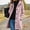 Pink, variant on Women's Fashionable Thicken Wool Stand Collar Inner Lining Pockets Jacket Coat