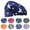 A, variant on Scrub Caps for Women Adjustable Print Surgical Caps with Button Elastic Stretch Band Breathable Cotton Nurse Hats Working Bouffant Hats