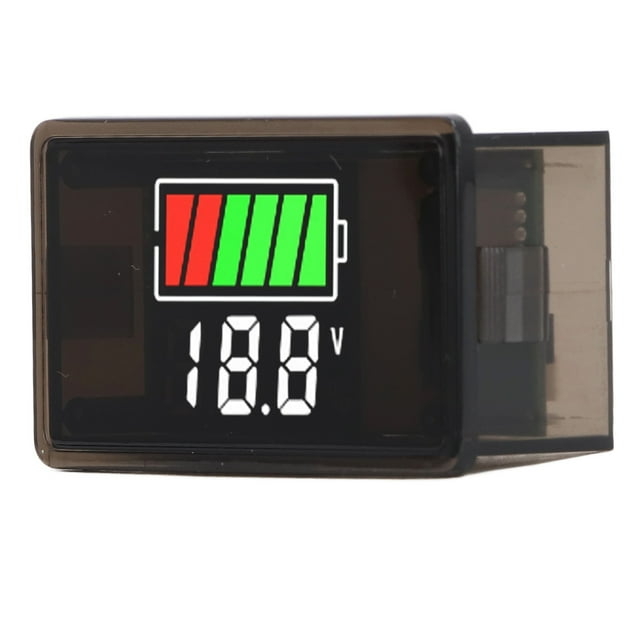 Compteur de Tension de Rétroéclairage Numérique de Batterie LED pour Bateau de Moto RV de Voiture, Adapté à la Batterie au Lithium Ternaire, à la Batterie Acide, à la Batterie au Lithium de Fer