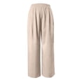 thumbnail image 6 of RUTAYY Women's Pants Wide Leg Mid Rise Solid Color Loose Fit Casual Everyday Wear with Pocket Trendy Vibrant Trousers, 6 of 6