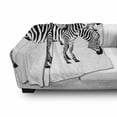 thumbnail image 2 of Safari Soft Flannel Fleece Throw Blanket, Zebras Animals Skin Print with Stripes Jungle Wildlife Picture Artwork, Cozy Plush for Indoor and Outdoor Use, 50" x 60", Black and White, by Ambesonne, 2 of 5