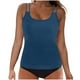 thumbnail image 1 of Conjunto de Bikini de Cintura Alta para Mujeres sin Mangas Sólido, Empujable Acolchado Traje de Baño de Corte Alto Ropa de Playa de Verano, 1 of 6