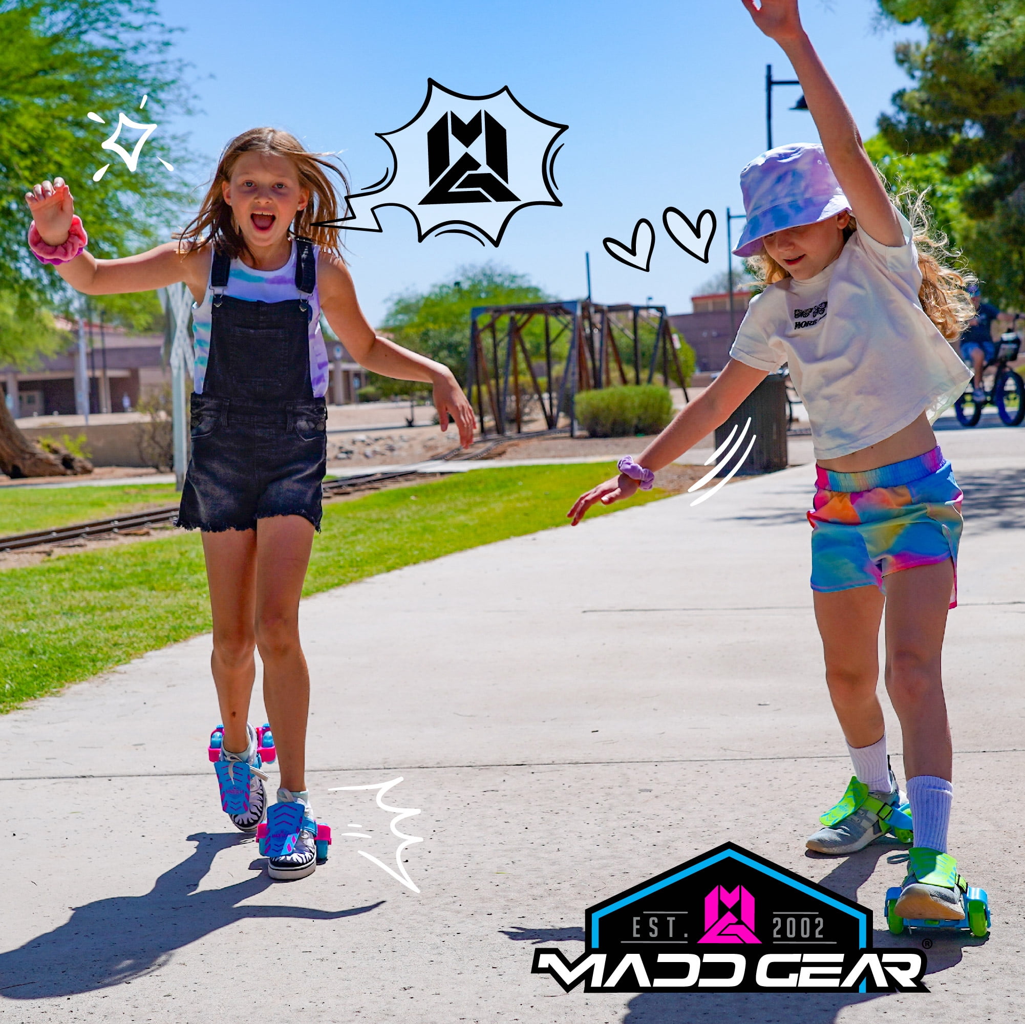 Madd Gear Light-Up Rollers Heel Skates LED Wheels Adjustable to Fit Most Shoe Sizes Kids Ages 6+