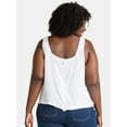 thumbnail image 3 of Time and Tru Women's and Women's Plus Linen Blend Tank Top, Sizes XS-4X, 3 of 5