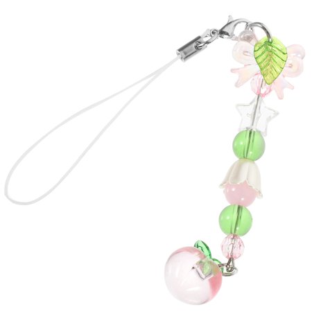 Kawaii Phone Charm Wrist Strap with Assorted Color Beaded Tulip for DIY Bag 4.5 Inches