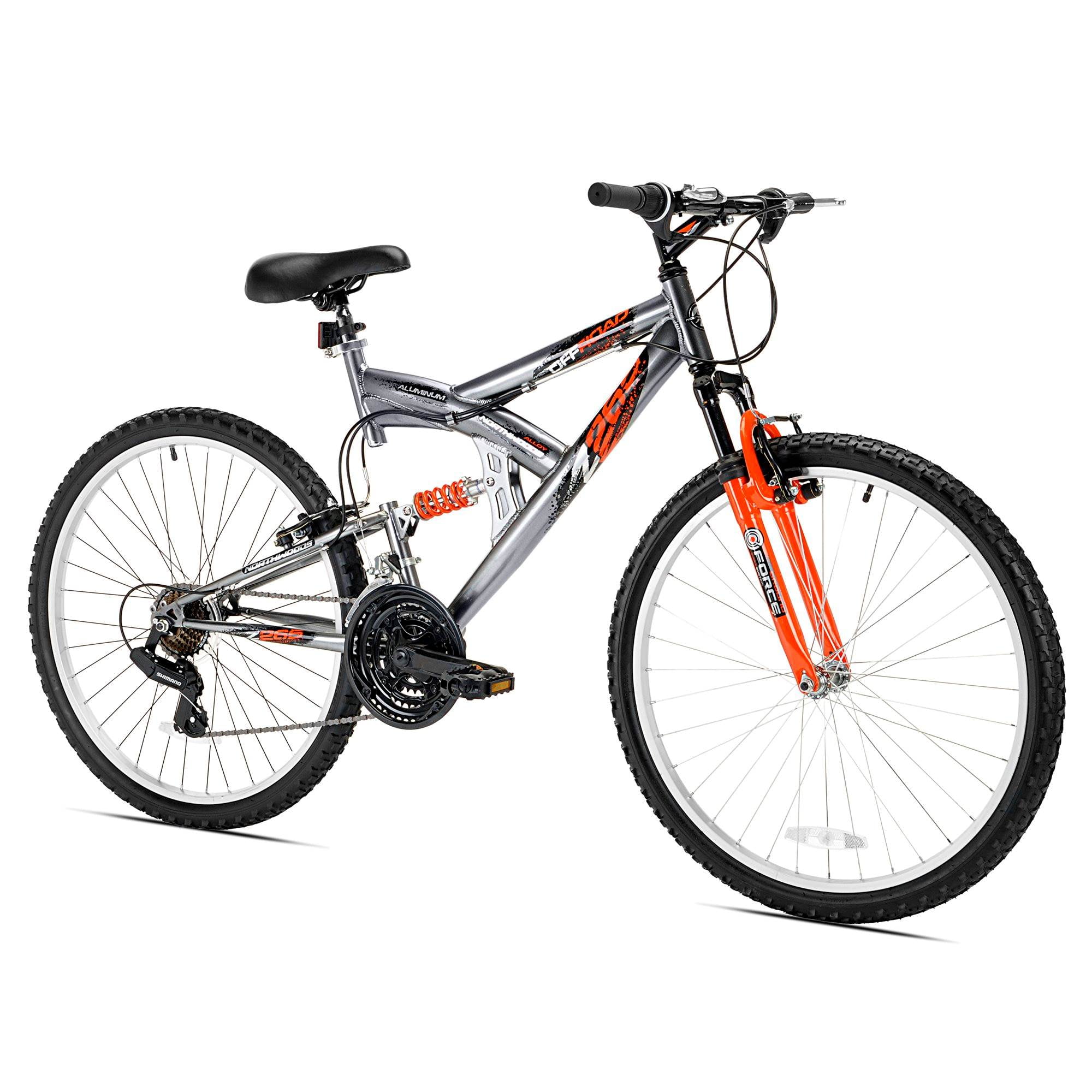Northwoods Z265 26 Men s Dual Suspension 21 Speed Lightweight Mountain Bike Walmart