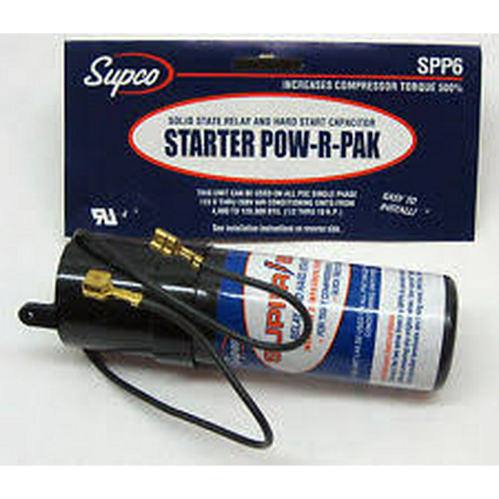SUPCO SPP6 Relay/Capacitor Hard Start Kit with 500% Increase Starting