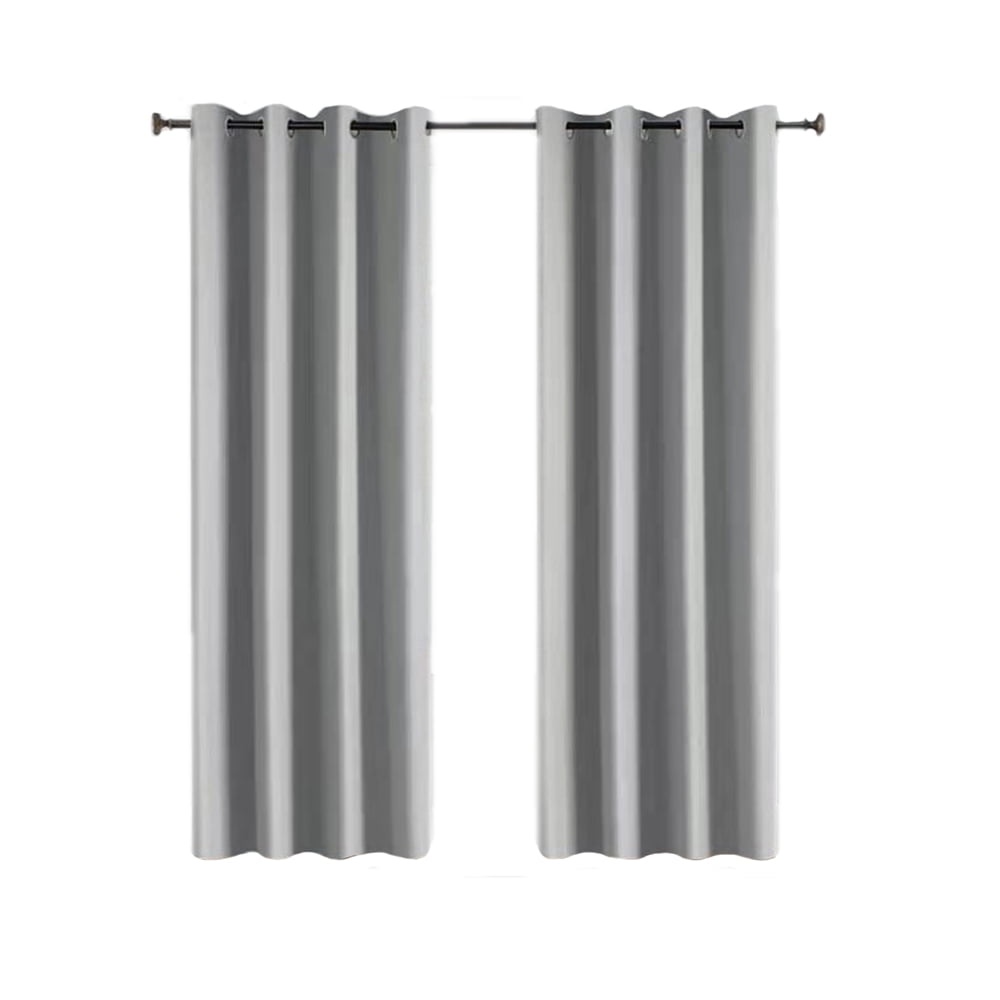 Better Homes & Gardens Solid Herringbone Blackout Curtain Panel, 1 Panel, Silver, 50" W x 84” L