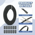 thumbnail image 3 of Uxcell 10 Yard 6mm Wide Polyester Low Density Corset Boning with 40Pcs End Cap, Black, 3 of 7