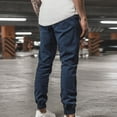 thumbnail image 7 of UTTOASFAY Mens Pants Men's Long Casual Sport Pants Fit Trousers Running Joggers Sweatpants Navy 10(XL), 7 of 7