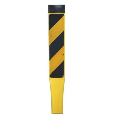 Surface Mount Post Adapter - Surface Mount Post with Flat Top, Yellow & Black Reflective