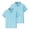 Light Blue_002, variant on 2PC Polo Shirts Kids School Uniform Relaxed Fit Back To School Short Sleeve Button-Up T Shirts Comfy Solid Color Pullover for Boys & Girls Navy 6-7 Years