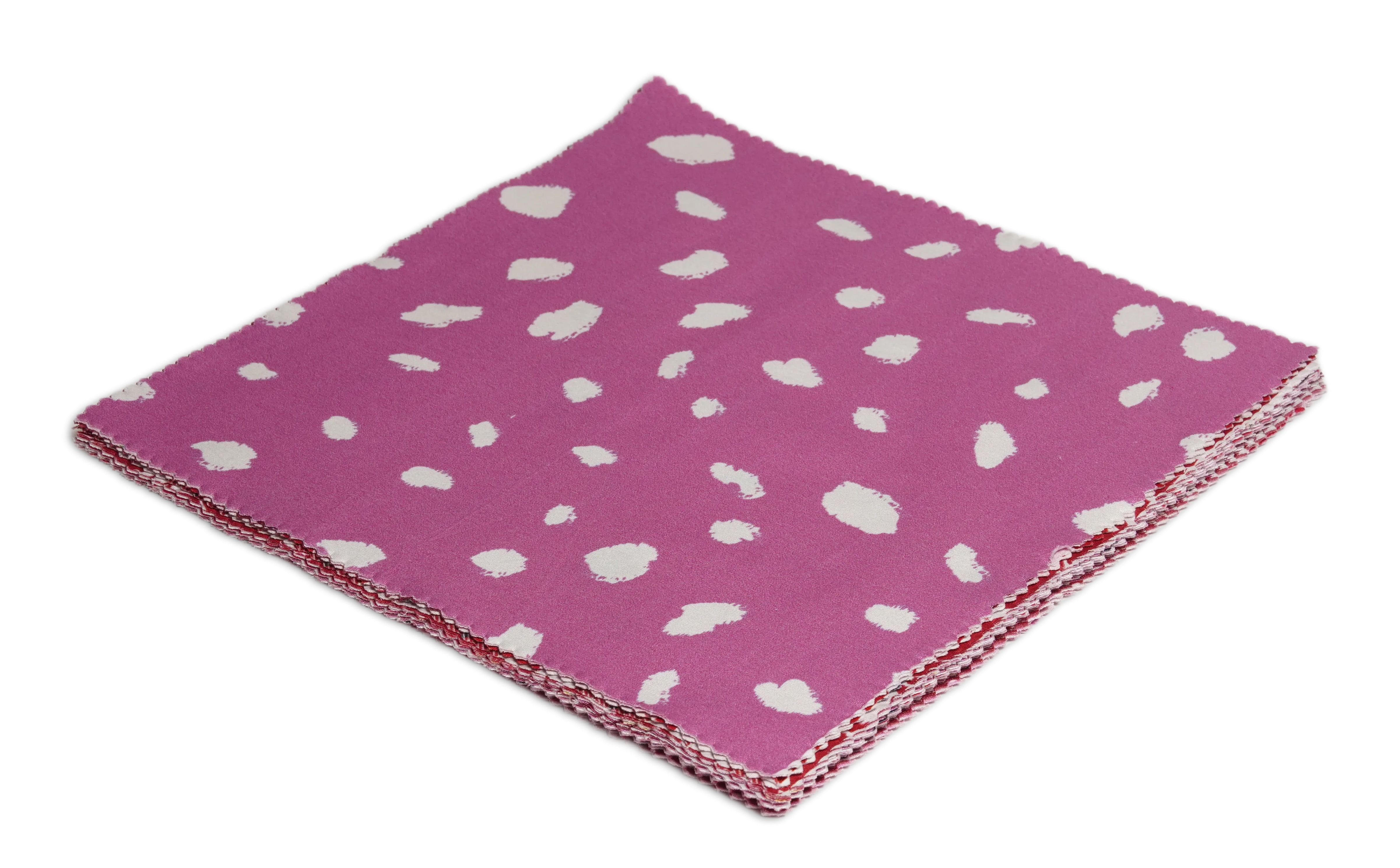 Soimoi Precut 10-inch Floral & Check Prints Cotton Fabric Bundle Quilting Squares Charm Pack DIY Patchwork Sewing Craft