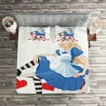 thumbnail image 2 of Ambesonne Colorful Quilted Coverlet 3 Pcs, Alice with Cup, King Size, Multicolor, 2 of 2