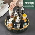 thumbnail image 4 of OUSITAID 360 Degree Rotatable Storage Tray  Portable Handle  Transparent  Large Capacity  Multi-functional  Seasoning Fruits Food Storage Basket  Kitchen Supplies, 4 of 8