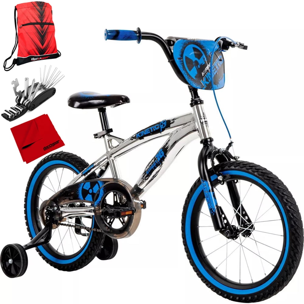 Huffy 21820 16 inch Kids' Bike Bundle with Drawstring Bag for