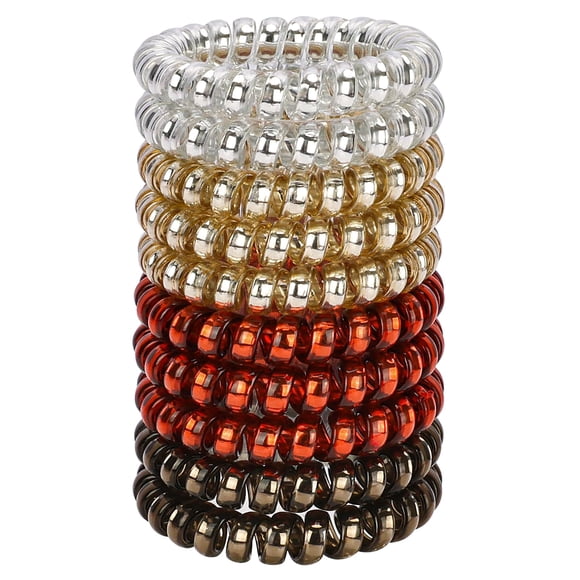 JessLab Lazos para el cabello en espiral, 10 unidades, lazos para el cabello sin rastro, lazos para el cabello en espiral de plástico, soportes para cola de caballo, accesorio para el cabello sin daño