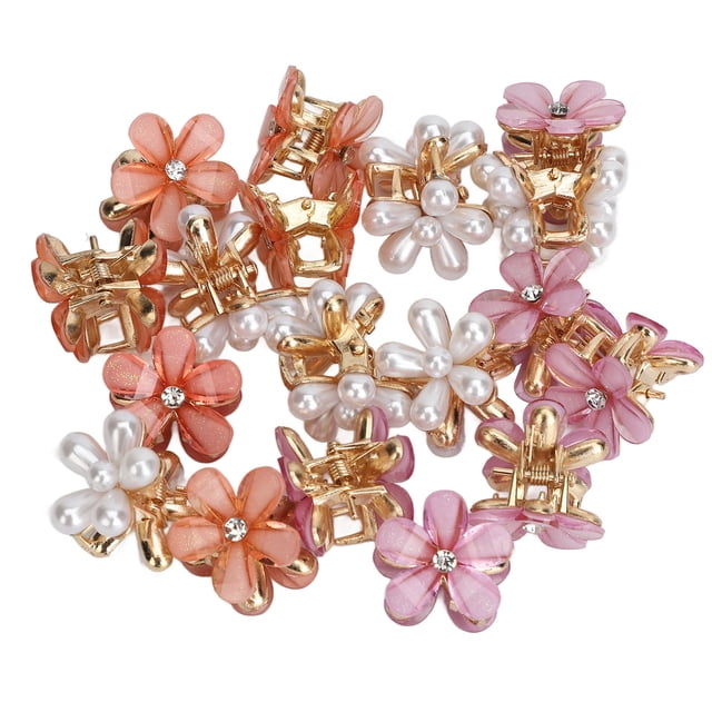 18 mini pinzas para el pelo con forma de flor, pinzas pequeñas para el pelo, pinzas para el pelo a juego para niñas y mujeres.