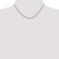 thumbnail image 4 of 14k White Gold 2.50mm Lightweight Figaro Chain Necklace, 8" - 28", 4 of 4