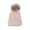 Beige, variant on Christmas Clearance! AIEOTT Winter Hats for Kids Ages 2-4 Knit Warm Hats with Pom Poms Boys and Girls Fashion Solid Color Hats