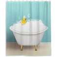thumbnail image 2 of Coolnut Vintage Bathtub Shower Curtain, Waterproof Washable Bathroom Shower Curtain, Durable Polyester Cloth Fabric Bathroom Decor Set with 12 Hooks,60 x 72 inches, 2 of 6