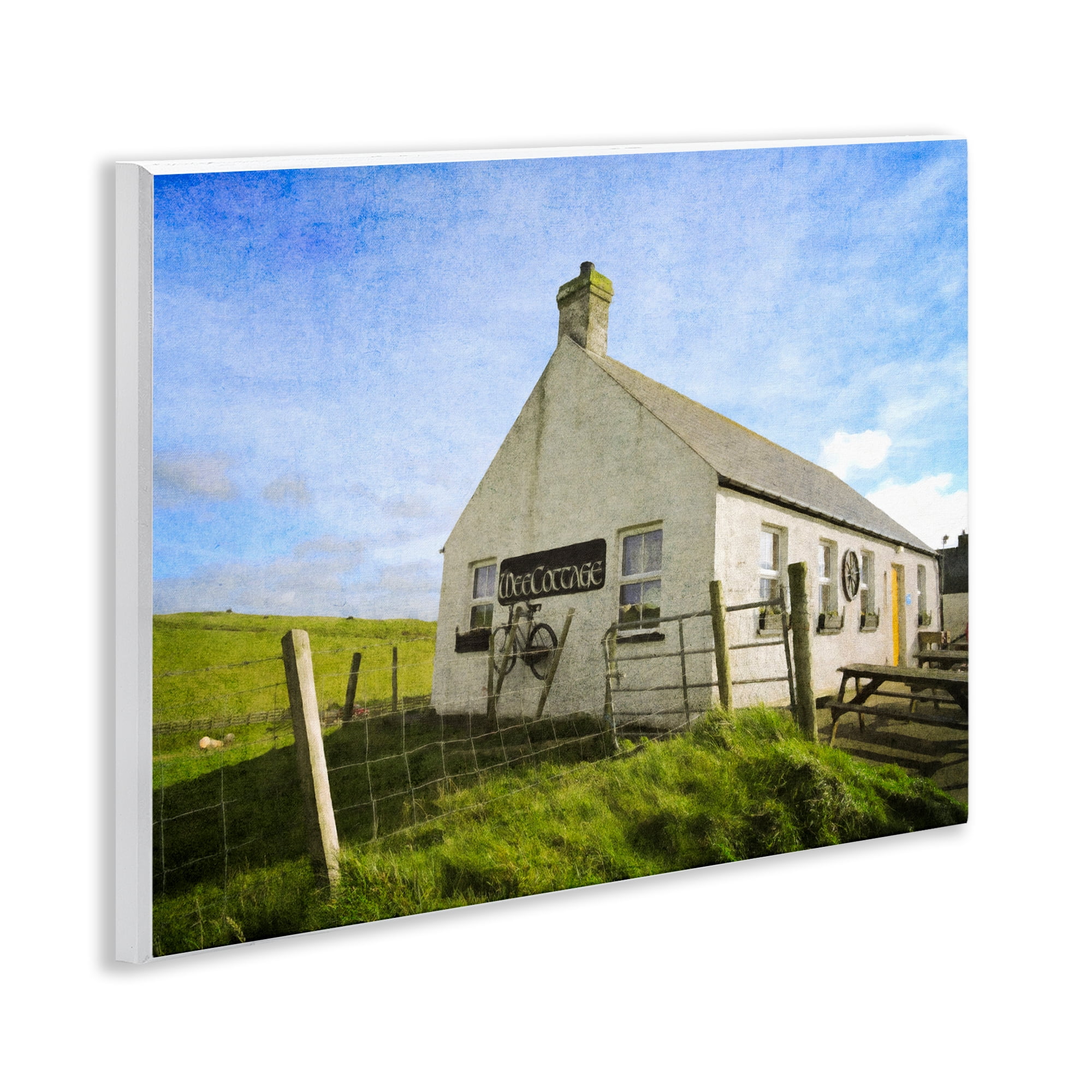 Stupell Industries Wee Cottage Countryside Landscape & Nature Painting Unframed Art Print Wall Art, 14 x 11