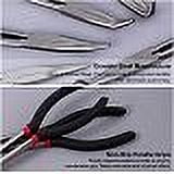 Carbon Steel Lengthened Jewelry Plier Sets Include 25°45°90°Curved Nose Pliers Long Reach Hose Grip Pliers Straight Needle Nose Pliers Black