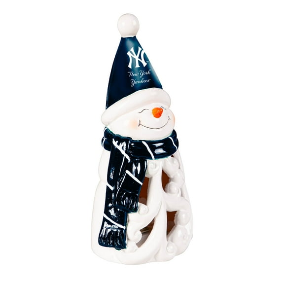 New York Yankees LED 8" Snowman Lit Garden Statue